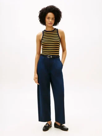 Plissert twill-chino