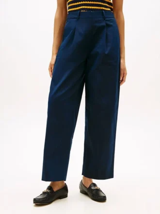 Plissert twill-chino