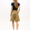 Plisserte poplin-Shorts