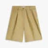 Plisserte poplin-Shorts