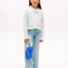Pointelle-cardigan for barn