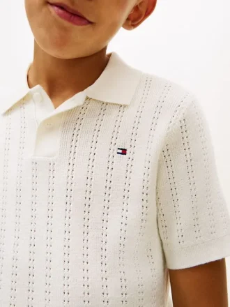 Polo i åpen strikk for barn