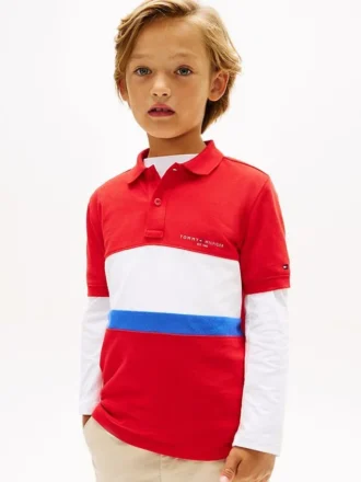 Polo med fargeblokker for barn