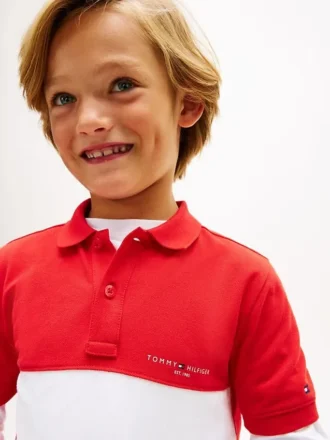 Polo med fargeblokker for barn