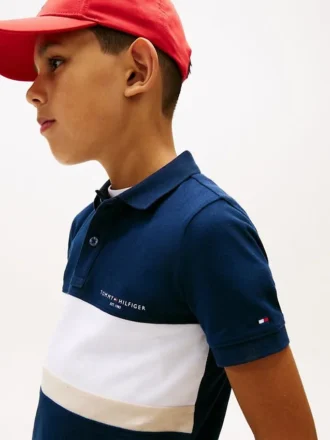Polo med fargeblokker for barn