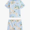 Polo- og shortsett med blomstertrykk til babyer