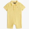 Polo-shortall i kabelstrikk for babyer