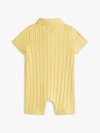 Polo-shortall i kabelstrikk for babyer