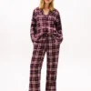 Pyjamasett med flanellskjorte og bukser
