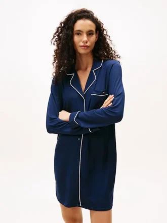 Pyjamaskjortekjole