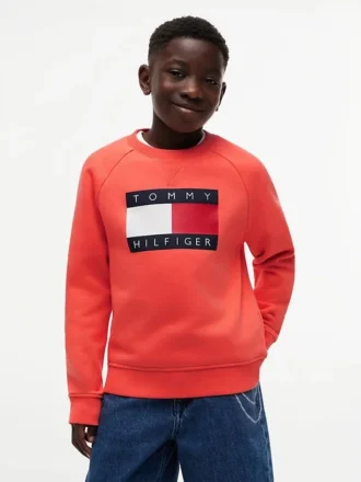 Raglan-genser med Tommy Flag-logo for barn
