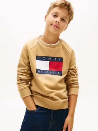 Raglan-genser med Tommy Flag-logo for barn