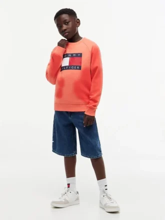 Raglan-genser med Tommy Flag-logo for barn