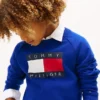 Raglan-genser med Tommy Flag-logo for barn