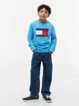 Raglan-genser med Tommy Flag-logo for barn