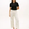 Railroad Stripe High-Rise Wide Leg Jeans