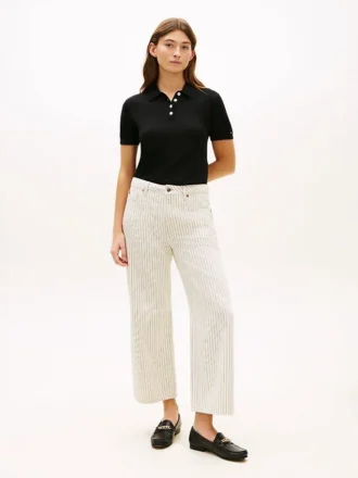 Railroad Stripe High-Rise Wide Leg Jeans Railroad Stripe High-Rise Wide Leg Jeans