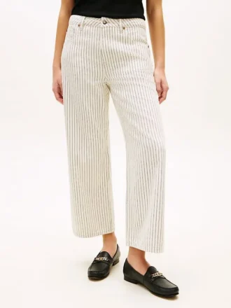 Railroad Stripe High-Rise Wide Leg Jeans Railroad Stripe High-Rise Wide Leg Jeans
