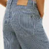 Railroad Stripe High-Rise Wide Leg Jeans