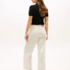 Railroad Stripe High-Rise Wide Leg Jeans