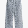 Railroad Stripe High-Rise Wide Leg Jeans