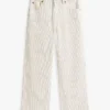 Railroad Stripe High-Rise Wide Leg Jeans