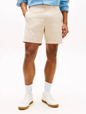 Regular Fit 7″ shorts i bomulls- og linblanding