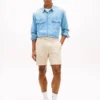 Regular Fit 7″ shorts i bomulls- og linblanding