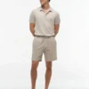 Regular Fit 7″ shorts i bomulls- og linblanding