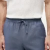 Regular Fit 7″ shorts i bomulls- og linblanding