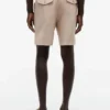 Regular Fit 7″ shorts i bomulls- og linblanding