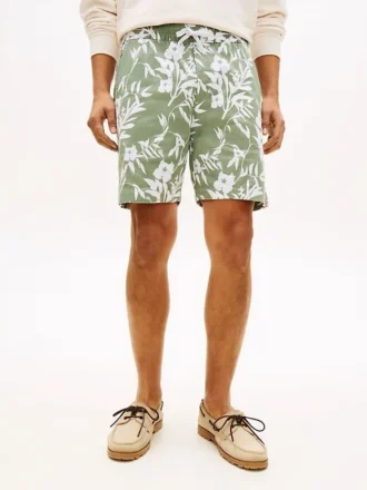Regular Fit 7″ Tropical Print Shorts