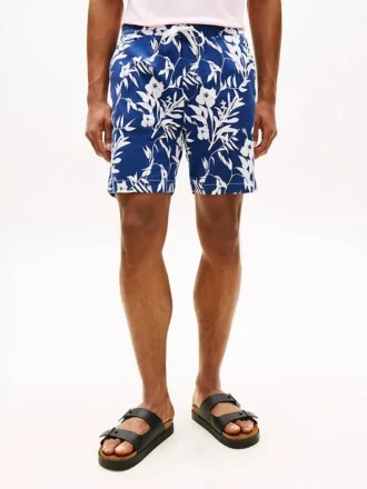 Regular Fit 7″ Tropical Print Shorts