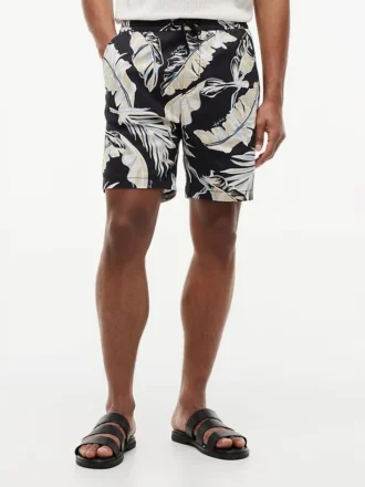 Regular Fit 7″ Tropical Print Shorts