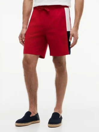 Regular Fit 8″ Flag Colorblock Shorts