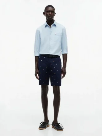 Regular Fit 9″ Shorts med seilflagg-trykk