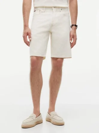 Regular Fit Garment-Dyed Denim Shorts