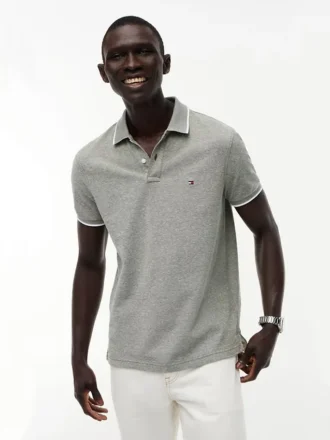 Regular Fit Piqué-polo i linblanding