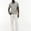 Regular Fit Piqué-polo i linblanding