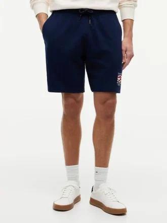 Regular Fit Wavy Flag Logo Sweatshort