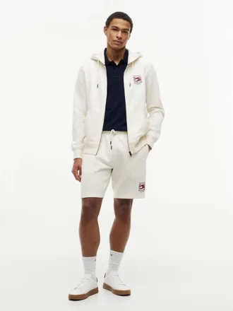 Regular Fit Wavy Flag Logo Sweatshort