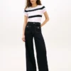 Rugby Stripe T-skjorte med rund hals