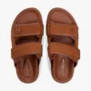 Sandaler med to stropper i nubucklær Sandaler med to stropper i nubucklær
