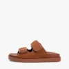 Sandaler med to stropper i nubucklær Sandaler med to stropper i nubucklær