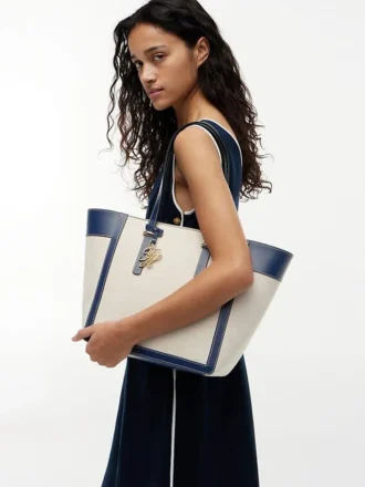 Script Monogram Canvas Tote Bag