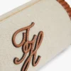 Script Monogram Linen Chain Strap Bag