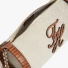 Script Monogram Linen Chain Strap Bag