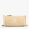 Script Monogram Raffia Chain Strap Bag