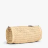 Script Monogram Raffia Chain Strap Bag