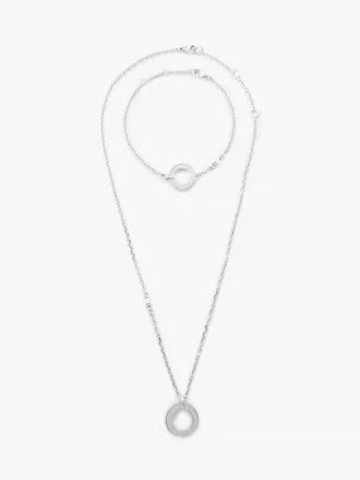 Shimmer halskjede og armbånd i gavepakke